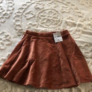 Copper corduroy skater skirt!